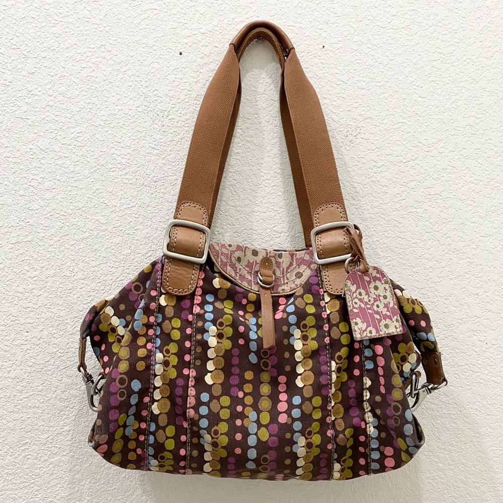 Fossil Multicolored Polka Dot Bubble Canvas Print… - image 2